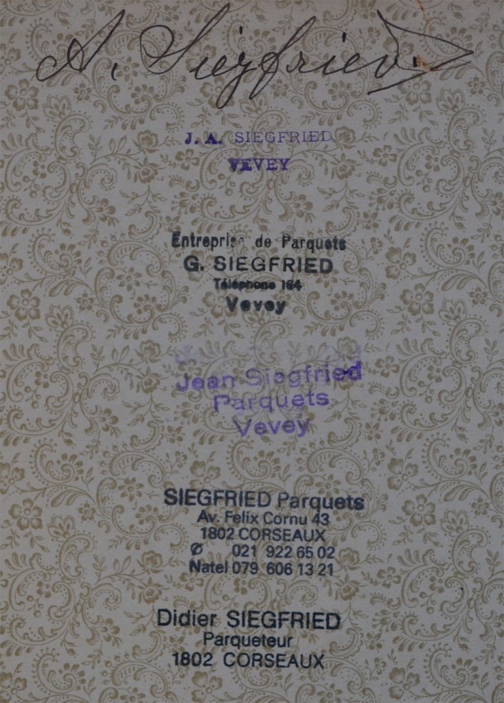 Document historique présentant six générations de la famille Siegfried
